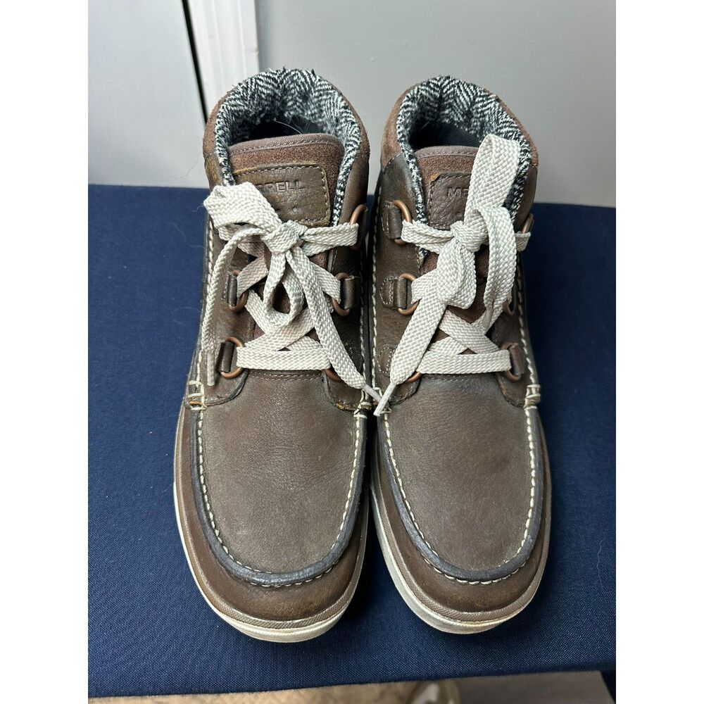 Merrell | Men's Brown Leather Reze Mid Chukka Casual Lace Up Boot | Size 9.5